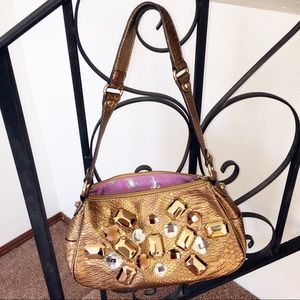🔻 Kathy Van Zeeland Rhinestone Shoulder Bag